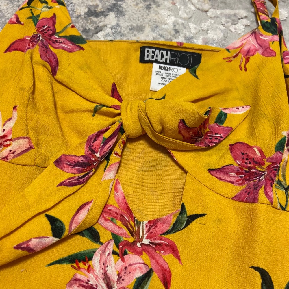 Beach Riot Yellow Floral Mini Dress - Picture 6 of 8